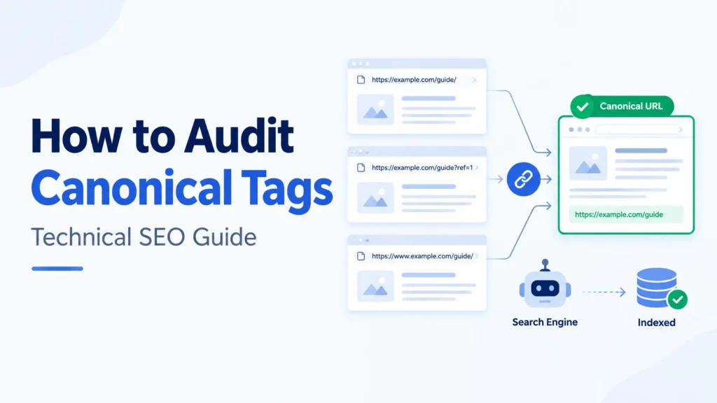how to audit canonical tags